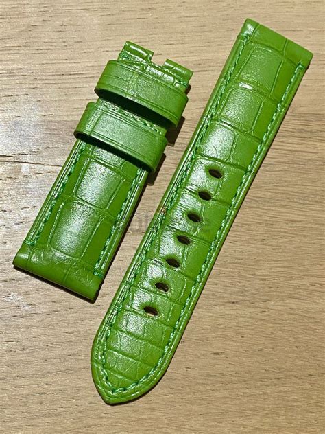 lime green alligator skin panerai watch band|Exotic Bands for Panerai – Panatime Watch Bands.